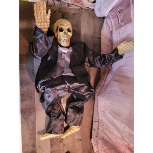 Halloween skeleton man‎ Tuxedo Formal Wear prop Decor scary